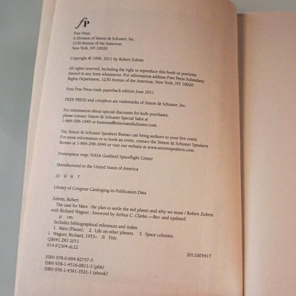 The Case for Mars: The Plan to Settle the Red Planet by Robert Zubrin 2011 PB - Picture 6 of 9